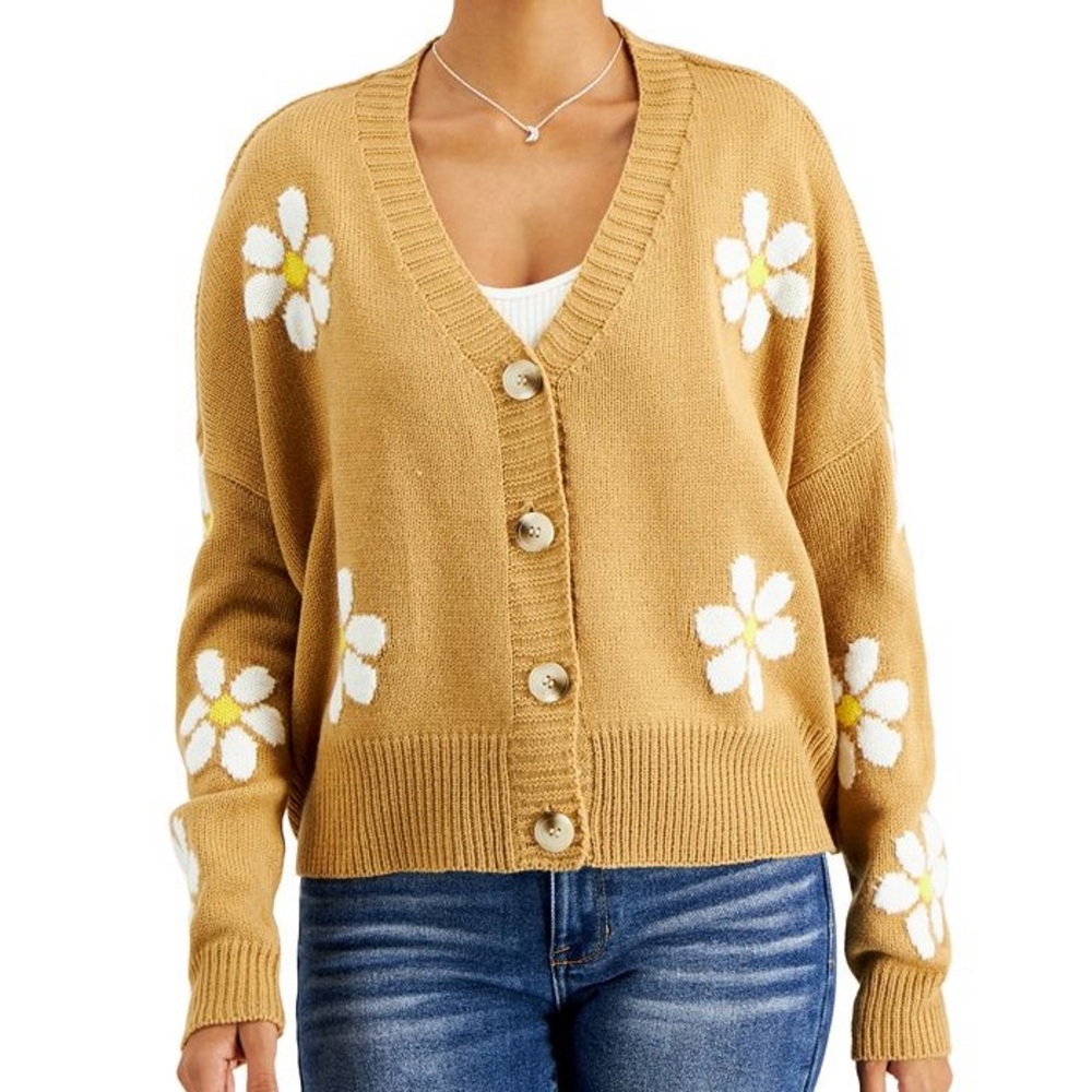 Just Polly floral cardigan (Orange, size L)